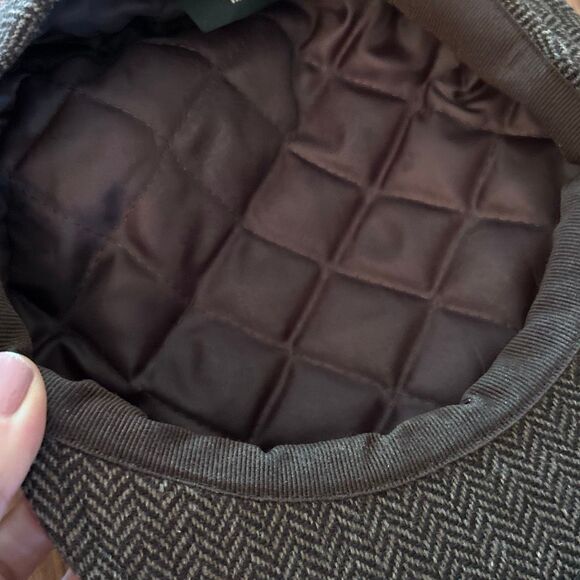 Brooks Brothers 346 made in Italy 100% virgin lambs  wool beret brown tweed - Picture 4 of 4